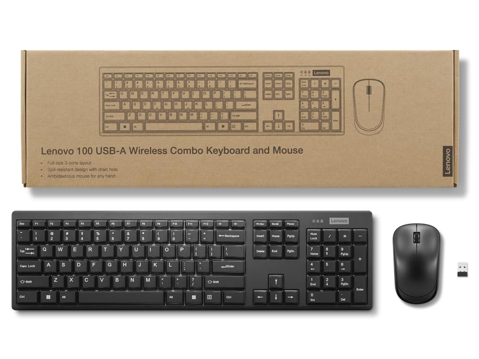Lenovo 100 Wireless Combo (Part Number: GX30L66303)