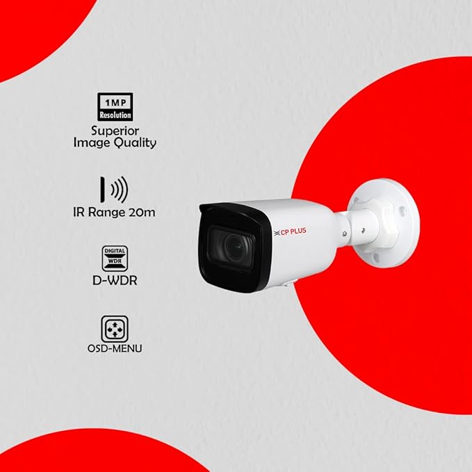 1MP Full HD IR Bullet Camera - 20Mtr - CP-USC-TC10PL2-V2