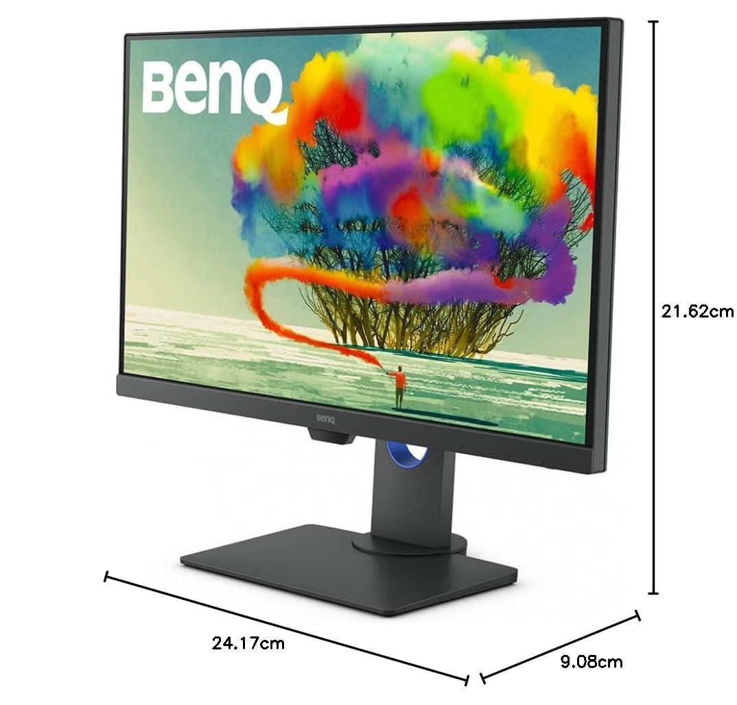 BenQ PD2705Q 27" 2K IPS QHD| HDR10| 100%sRGB| 100%Rec.709| Pantone Validated| Calman Verified| Daisy Chain| CAD/CAM&Animation Mode|DesignVue Color Accurate Monitor|Auto Pivot|HDMI|DP|USB-C(65W)(Black)
