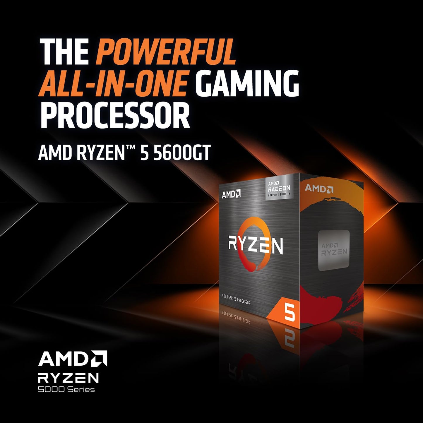 AMD Ryzen 5 5600GT Desktop Processor with Integrated Radeon Graphics 7, 6 cores 12 Threads 16MB Cache Base clock 3.6 GHz Up to 4.6GHz