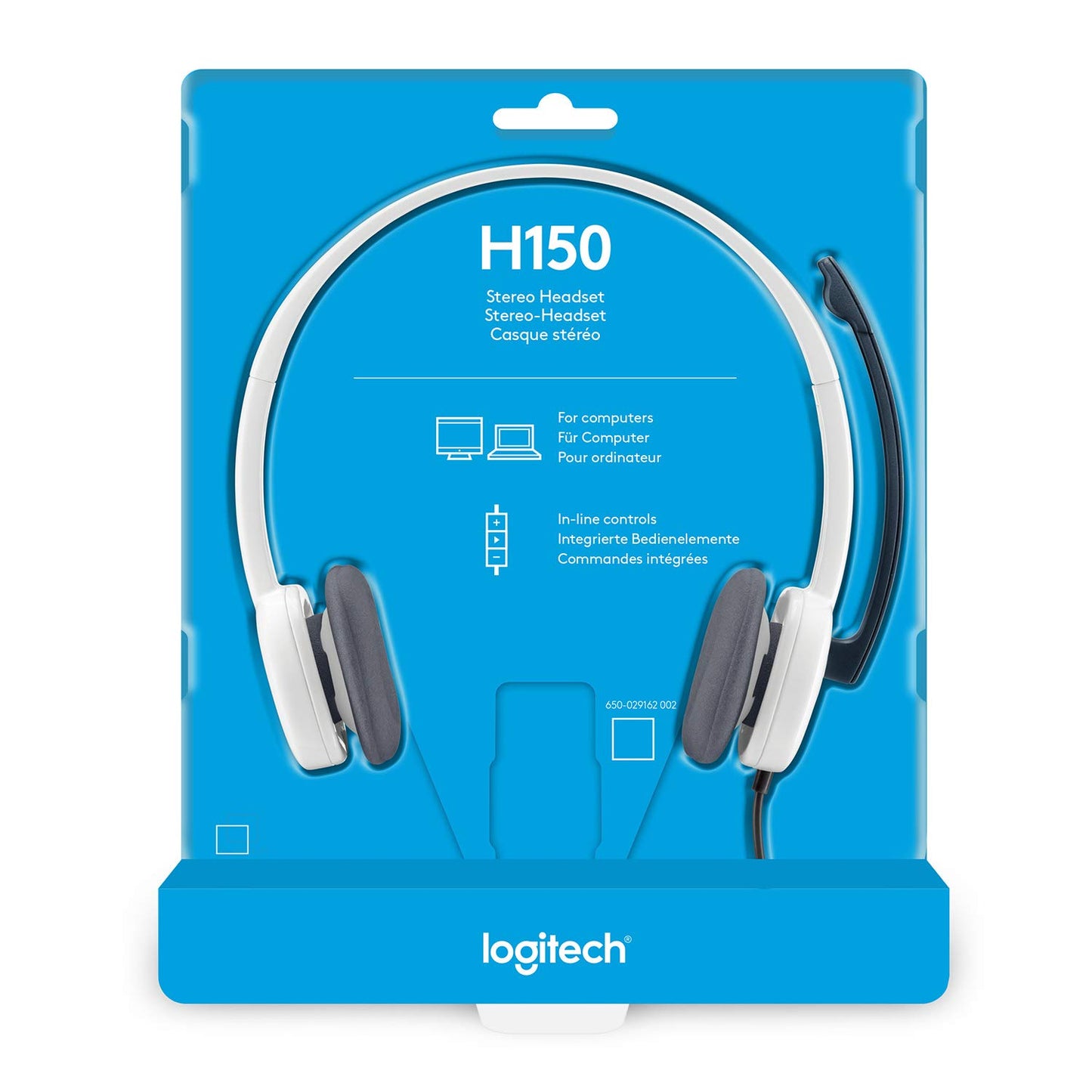 Logitech H150 Wired On Ear Headphones With Mic (White)