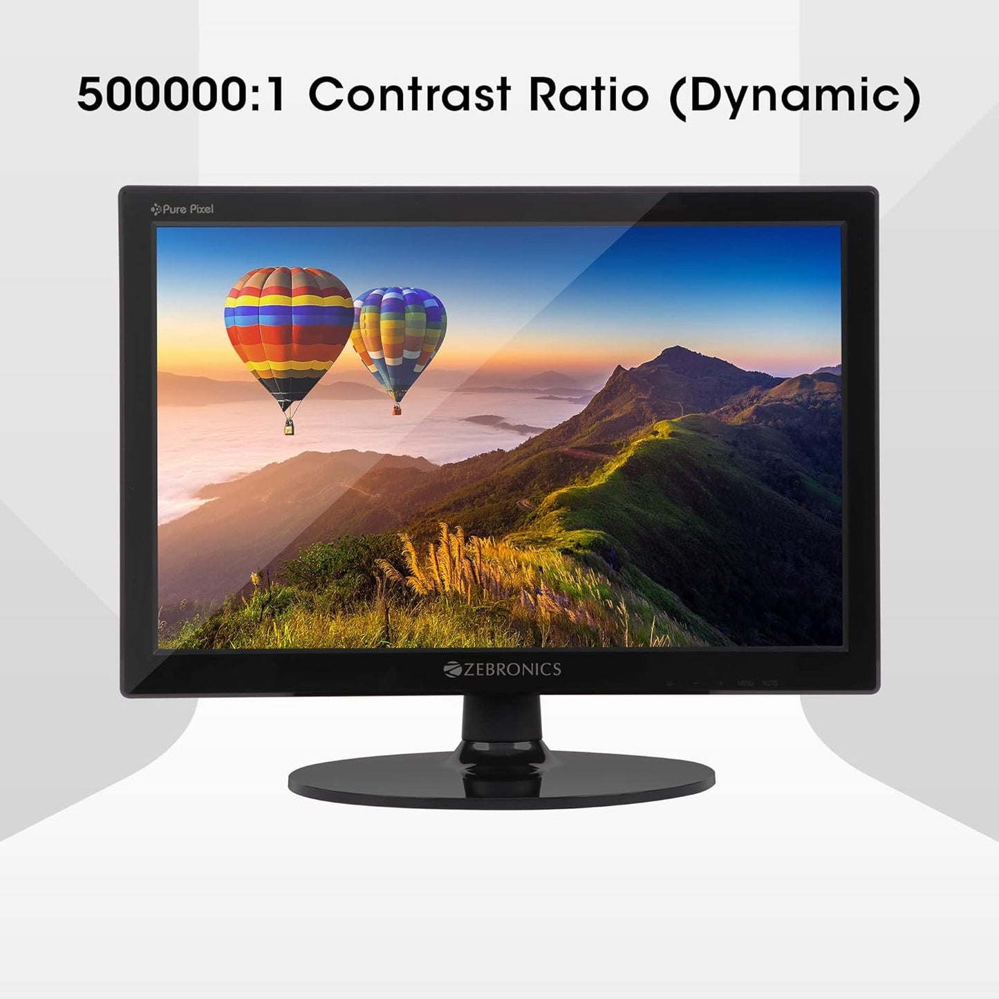 ZEBRONICS Zeb-V16HD LED Monitor with15.4 with Supporting HDMI, has VGA Input, HD 1280 x 800 Pixels, Glossy Panel, Slim Feature and Wall mountable.