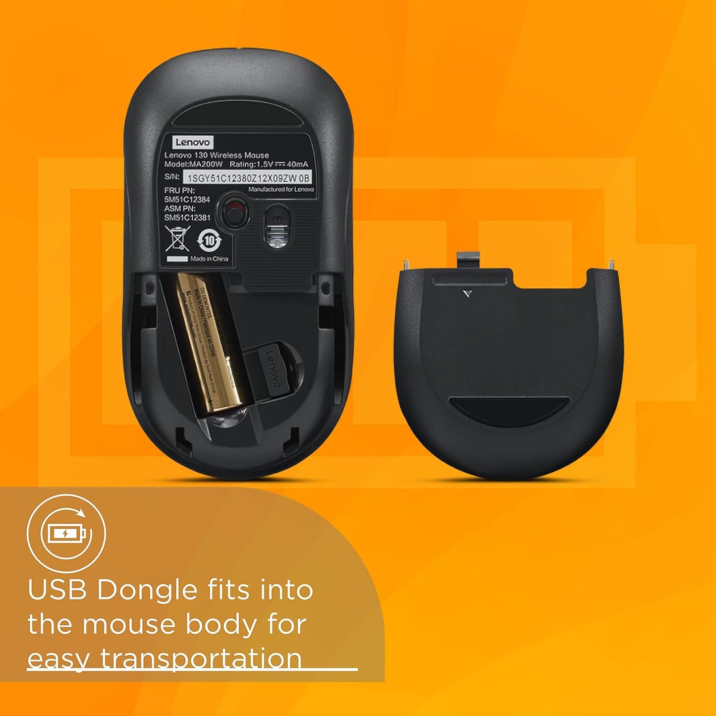 Lenovo 130 Wireless Mouse (GY51C12380)