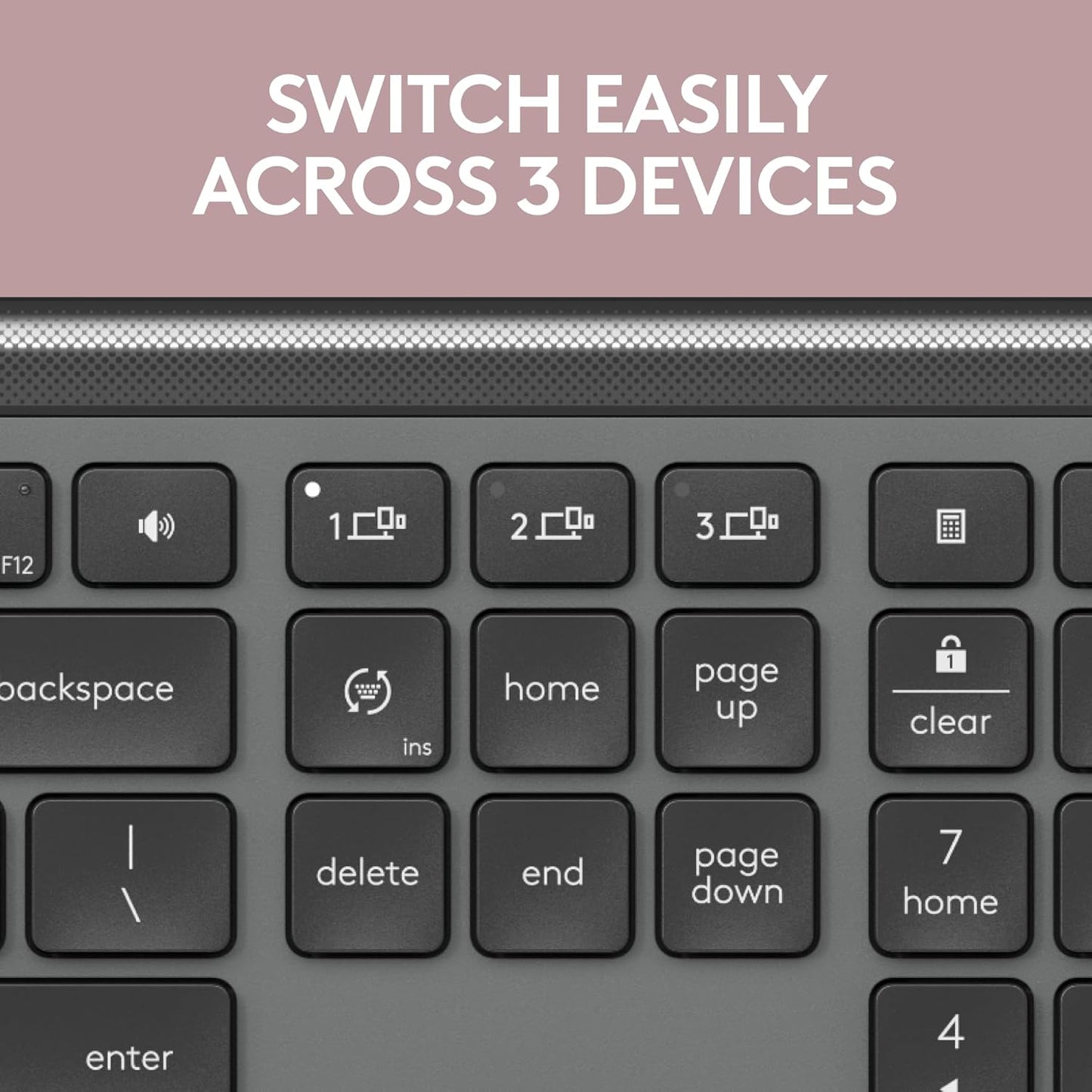 Logitech Signature Slim K950 Wireless Keyboard, Sleek Design, Switch Typing Between Devices