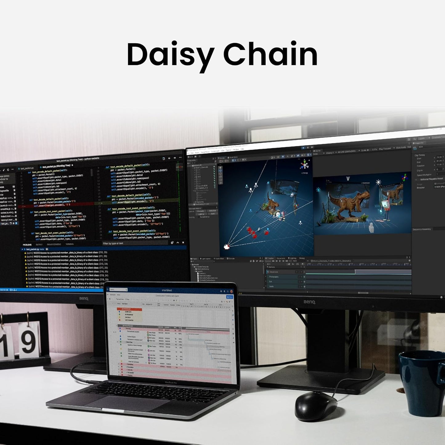 BenQ GW2485TC 24" 1920x1080p IPS Full HD| Daisy Chain| USB-C (60W PD)| Coding Mode| Height Adjustment|HDMI| DP| 75Hz| 2Wx2 Speakers| Ultra-Slim Bezel Monitor| Eye Care| Brightness Intelligence (Black)