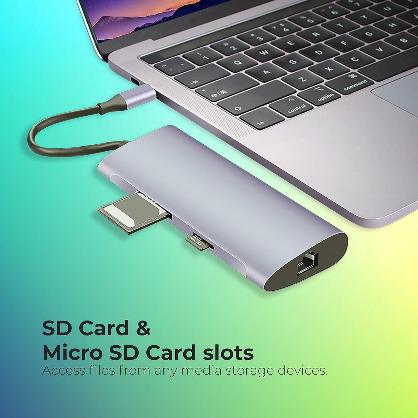 ZEBRONICS 6 in 1 USB Type C Multiport Adapter Zeb TA1000UCL with USB, SD, Micro SD, RJ45 Slots