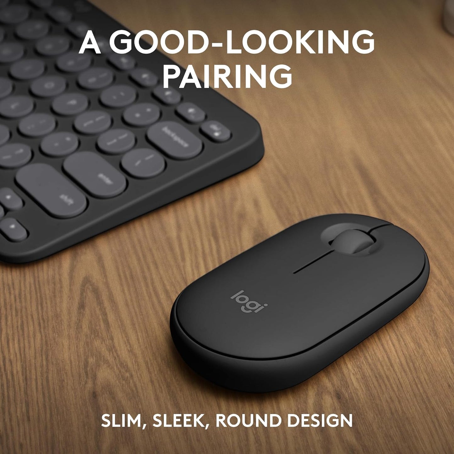 Logitech Pebble 2 Combo, Wireless Keyboard and Mouse, Quiet and Portable, Customisable, Logi Bolt, Bluetooth, Easy-Switch for Windows, macOS, iPadOS, Chrome