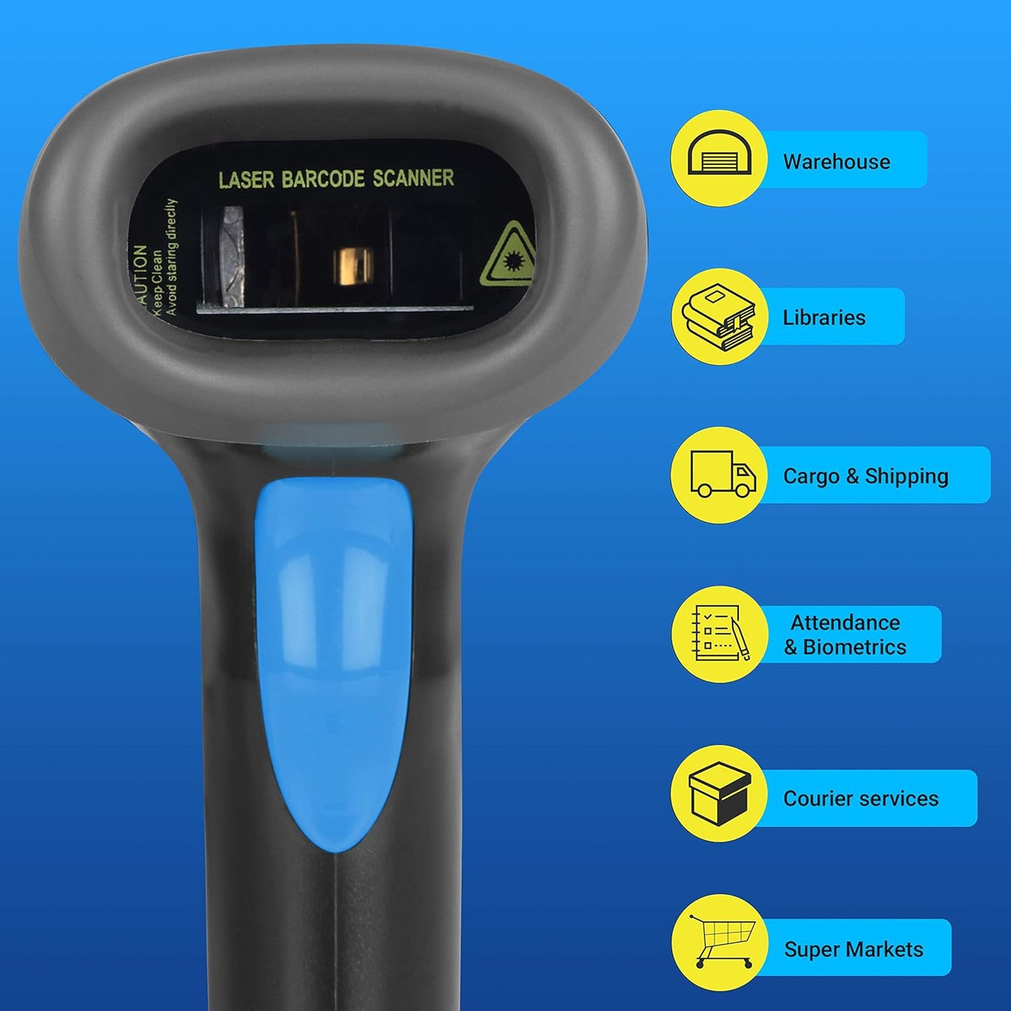 Zebronics, ZEB-BS1H1000 1D Laser handheld barcode scanner supports USB connectivity and comes with an inbuilt buzzer & LED Indicator