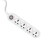 ZEBRONICS ZEB-PS4200H, Power Extension Socket Supports 1500W,with 4 Universal Brass sockets and Surge & Spike Protection, White