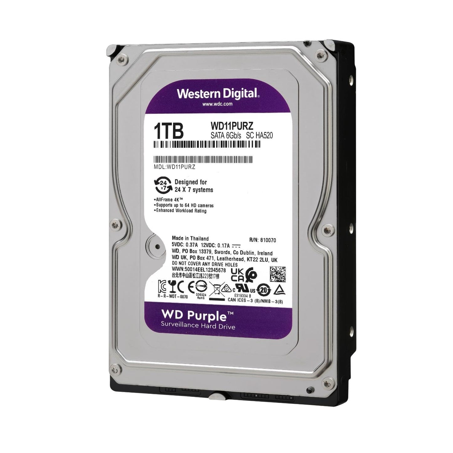 Western Digital WD Purple Surveillance Hard Drive
