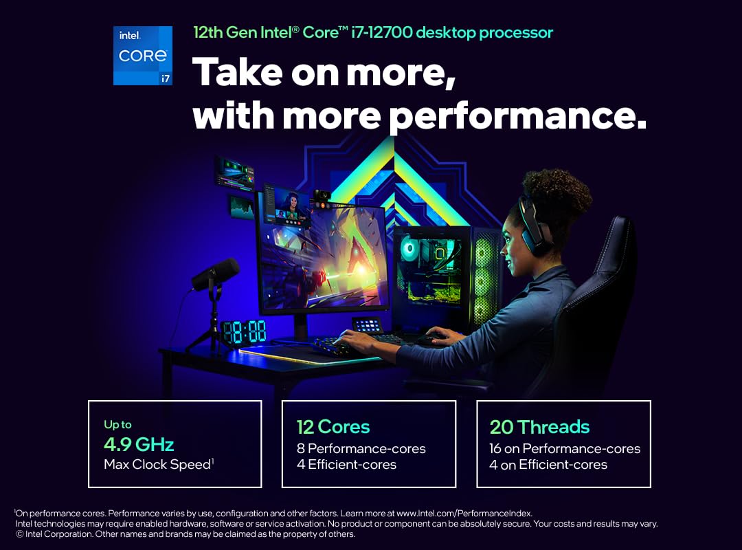 Intel Core i7 12700 12th Gen Generation Desktop PC Processor CPU APU with 25MB Cache and up to 4.90 GHz Clock Speed