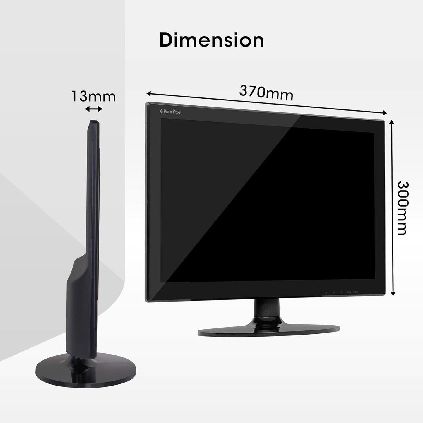 ZEBRONICS Zeb-V16HD LED Monitor with15.4 with Supporting HDMI, has VGA Input, HD 1280 x 800 Pixels, Glossy Panel, Slim Feature and Wall mountable.