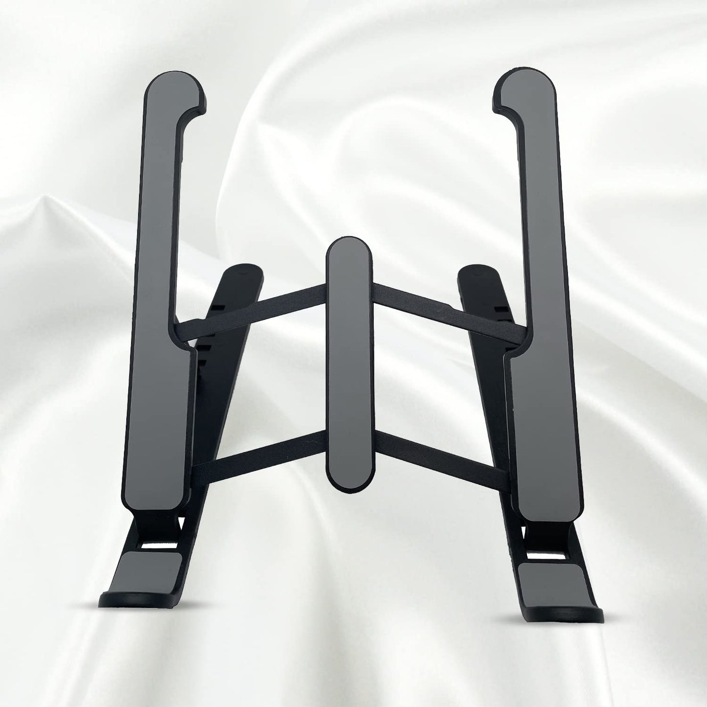 Zebronics-NS1000 Laptop Stand Featuring Foldable Design, Anti-Slip Silicone Rubber Pads, Supports Maximum of 5kgs Weight, 6 Adjustable Levels