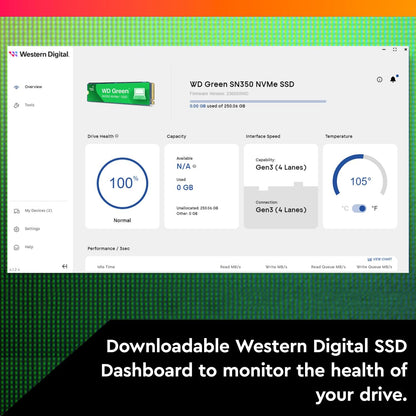 Western Digital WD Green Sn350 PCIE Gen 3 NVMe SSD
