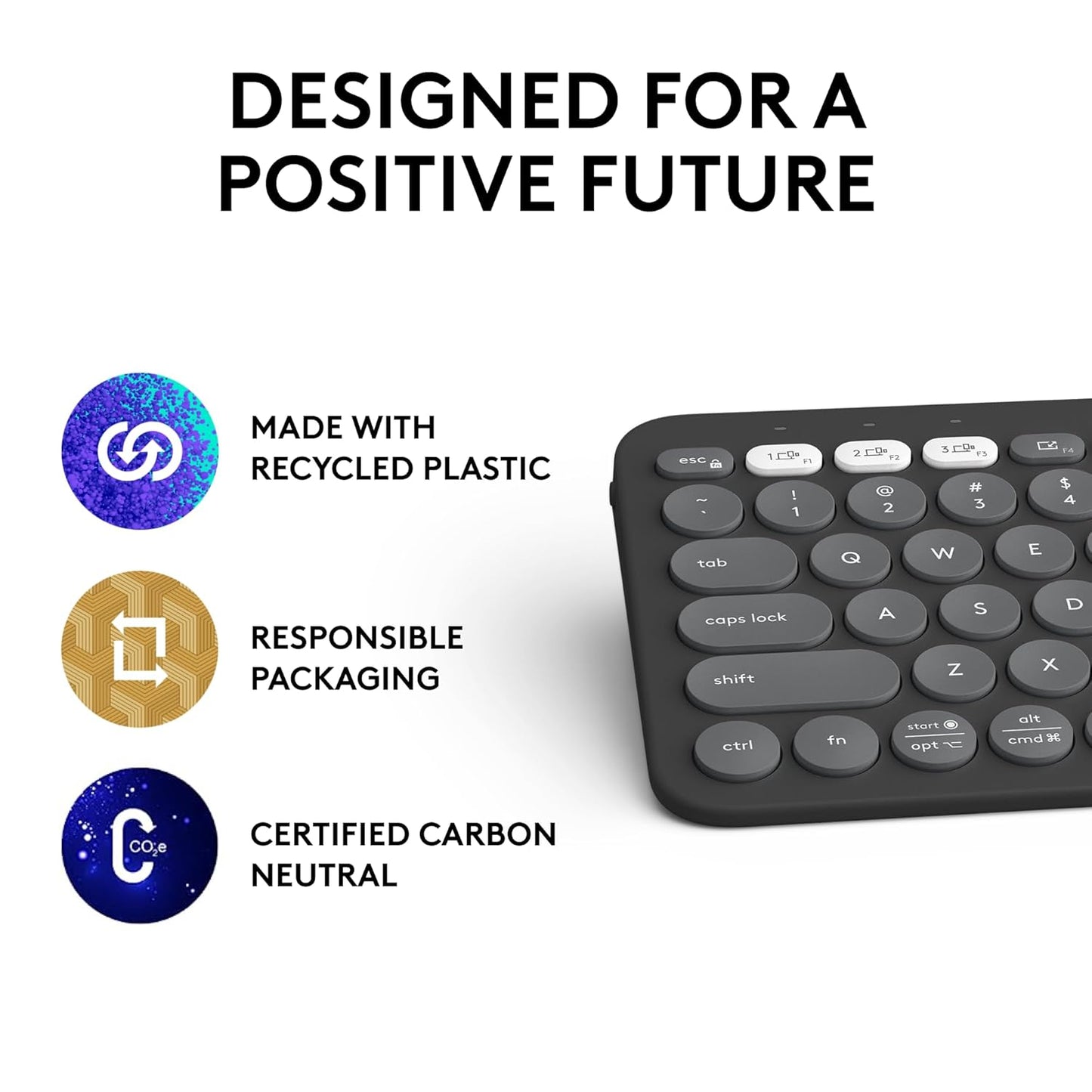 Logitech Pebble Keys 2 K380s, Multi-Device Bluetooth Wireless Keyboard
