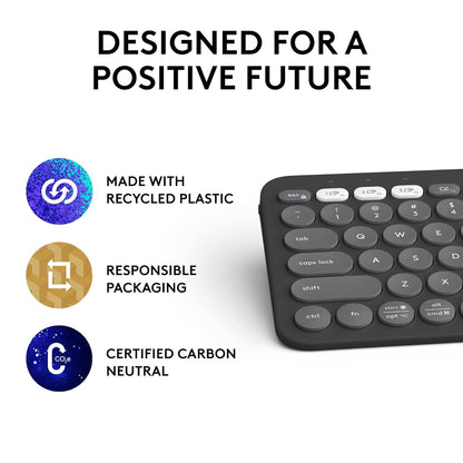 Logitech Pebble Keys 2 K380s, Multi-Device Bluetooth Wireless Keyboard