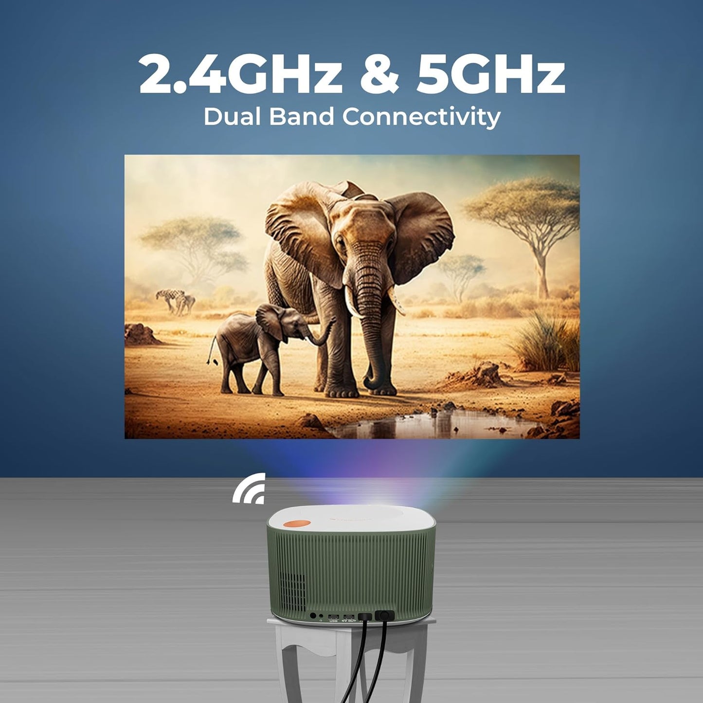 ZEBRONICS Zebronics Pixaplay 26 1080P Fhd 508 Cm Dolby Audio Smart Projector with 5000 Lumens, Auto Focus & Keystone, HDMI (Arc),Miracast, Dual Band,30,000 Hour Lamp Life, Multicolor
