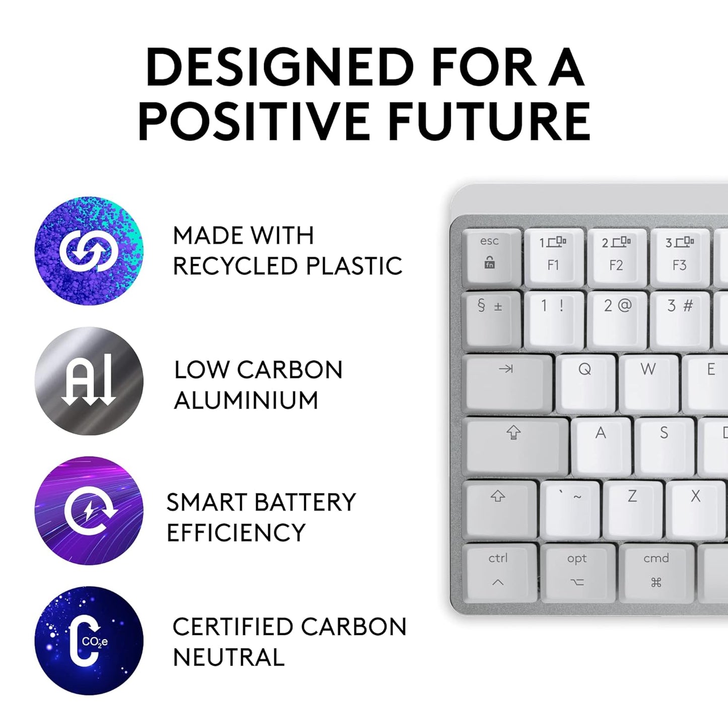 Logitech MX Mechanical Mini for Mac Wireless Illuminated Keyboard, Low-Profile Performance Switches