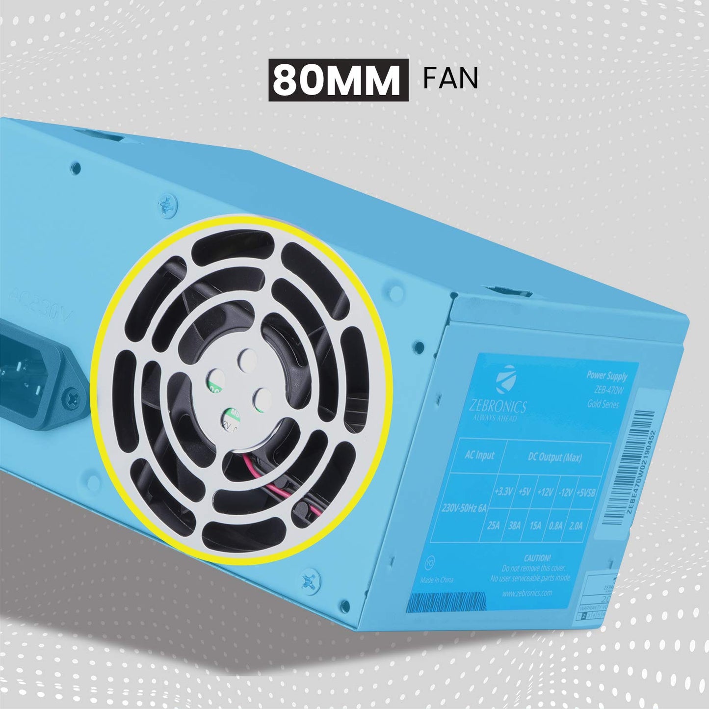 ZEBRONICS 470W SMPS Power Supply (Gold Series)