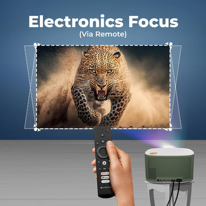 ZEBRONICS Zebronics Pixaplay 26 1080P Fhd 508 Cm Dolby Audio Smart Projector with 5000 Lumens, Auto Focus & Keystone, HDMI (Arc),Miracast, Dual Band,30,000 Hour Lamp Life, Multicolor
