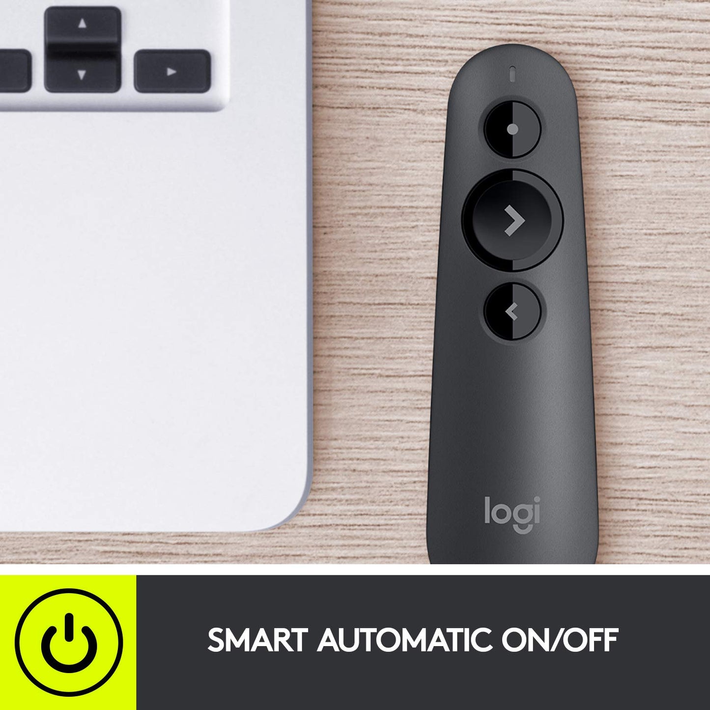Logitech R500 Laser Presentation Remote Clicker with Dual Connectivity Bluetooth or USB for Powerpoint, Keynote, Google Slides, Wireless Presenter