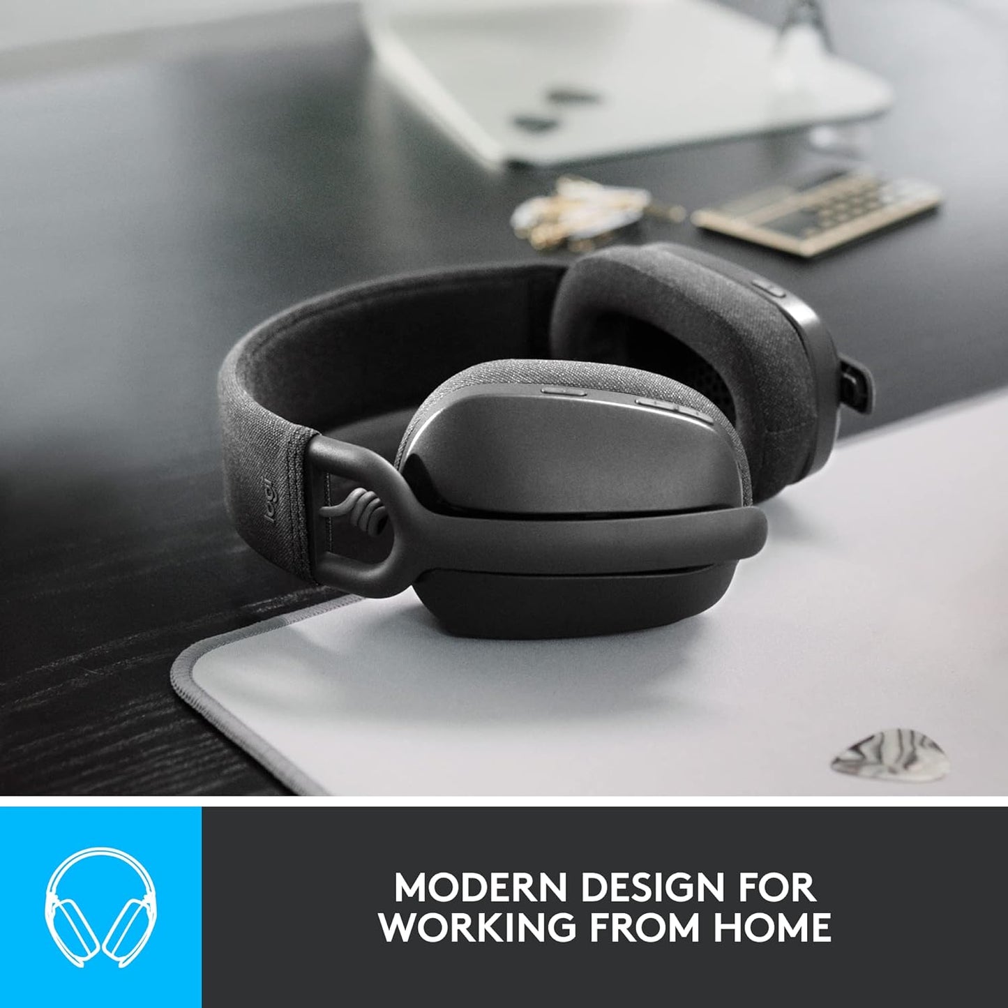 Logitech Zone Vibe 100 Lightweight Wireless Over-Ear Headphones with Noise-Cancelling Microphone