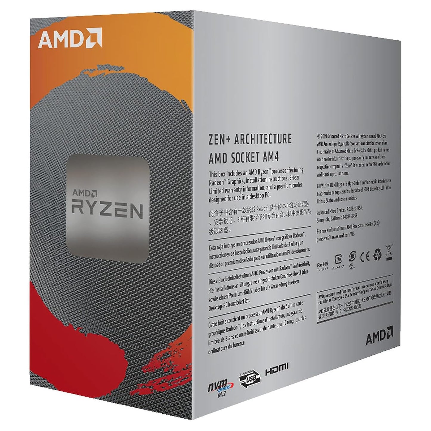 AMD Ryzen 3 3200G with Radeon Vega  Graphics Desktop Processor