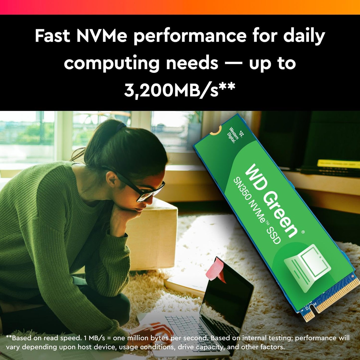 Western Digital WD Green Sn350 PCIE Gen 3 NVMe SSD
