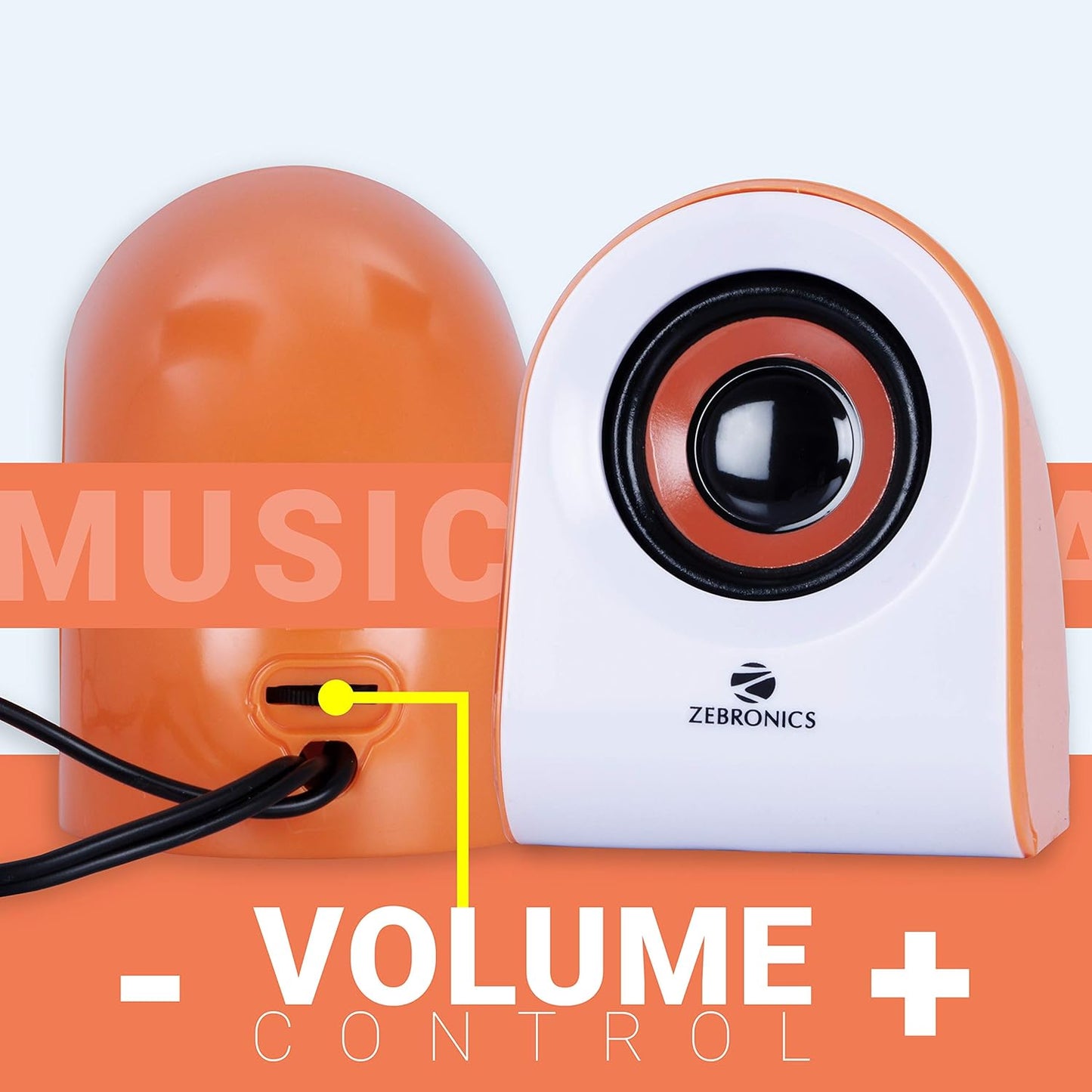 ZEBRONICS Zeb-Igloo Portable Wireless, Auxiliary, USB Laptop/Desktop Speaker