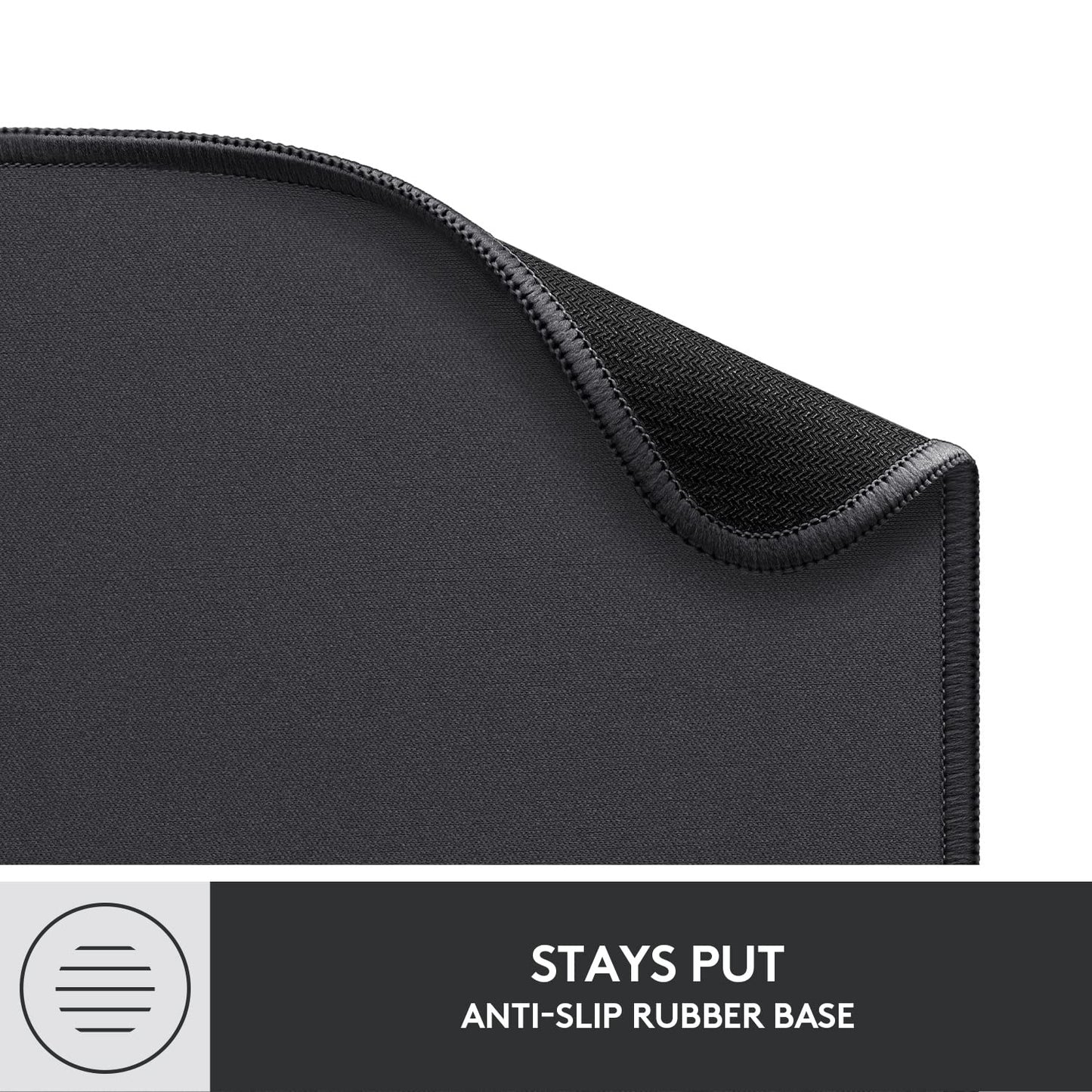 Logitech Mouse Pad - Studio Series, Computer Mouse Mat with Anti-Slip Rubber Base, Easy Gliding, Spill-Resistant Surface, Durable Materials, Portable, in a Fresh Modern Design-Graphite