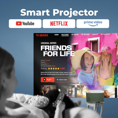 ZEBRONICS Zebronics Pixaplay 26 1080P Fhd 508 Cm Dolby Audio Smart Projector with 5000 Lumens, Auto Focus & Keystone, HDMI (Arc),Miracast, Dual Band,30,000 Hour Lamp Life, Multicolor