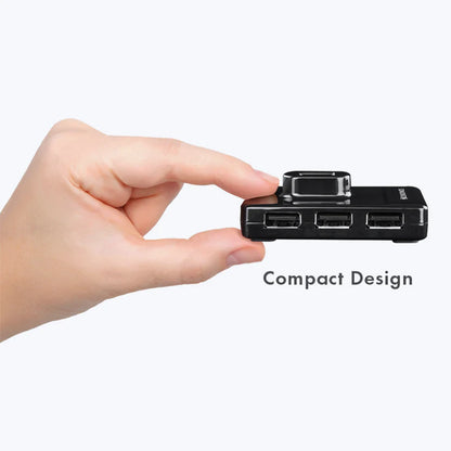 Zeb 100HB, high speed USB 2.0 port, USB Hub, 4 Ports, Pocket Sized, Plug & Play, for Laptop & Computers