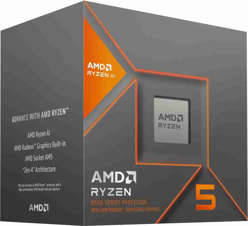 AMD Ryzen 5 8500G Desktop Processor 6 cores 12 Threads 22 MB Cache 3.5 GHz Upto 5 GHz (100-100000931BOX)